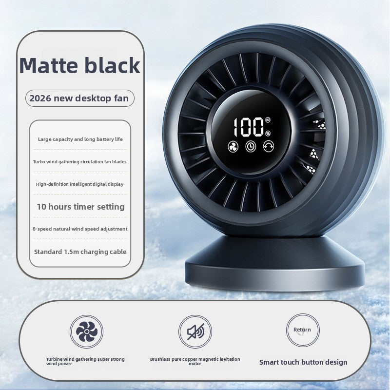 Ultra-Quiet Oscillating USB Desk Fan